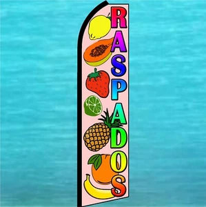 RASPADOS FLUTTER FLAG Snow Cones Feather Swooper Tall Advertising Banner Sign - Picture 1 of 5