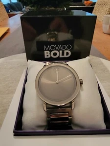 Movado Bold Mens Evolution 3600509 Gunmetal Grey Retail $695 40MM - Picture 1 of 12