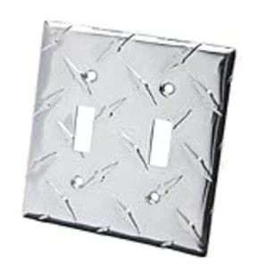 Edge Garage Gear Diamond Double Toggle Switch Plate Cover Man Cave - Picture 1 of 2