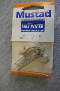 New Mustad 92611 Salt Water Fishing Hooks Size 1/0 - 8 Qty - Size 2 - 10 Qty - Picture 1 of 13