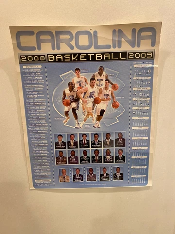 2009 UNC Basketball Vintage Team Calendar Poster National Champions Cover