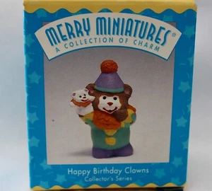 Hallmark 1997 Collection Of Charm Happy Birthday Clown Merry Miniature Bear NIB - Picture 1 of 3
