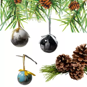 Liverpool Waterfront Kugel Geschenk Weihnachtsbaum Deko blau schwarz weiß - Bild 1 von 7