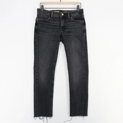 Pilcro Anthropologie Ankle Jeans Womens 27 Black Stretch Ankle Fray Low Rise - Image 1 of 4