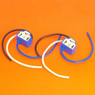 2 x H4 Ceramic 3 Pin Headlight Headlamp Repair Bulb Holder Plug Wire Socket - Image 1 of 3