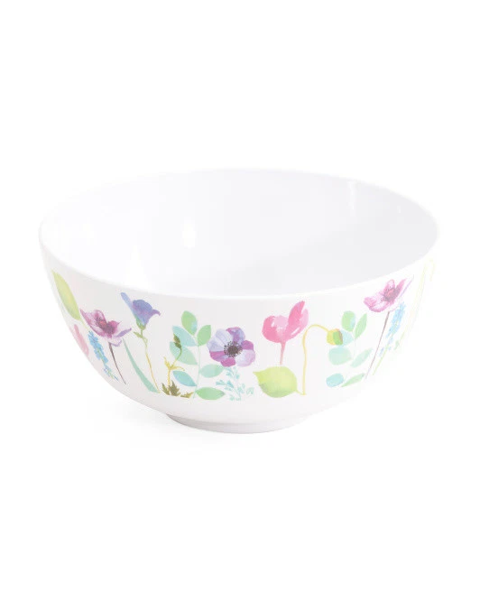  PORTMEIRION Melamine Large Salad 11" Bowl Botanic Garden Floral Hibiscus - Image 1 of 1
