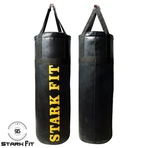 Boxsack Heavy Duty gefüllt Kickboxen hängend Training MMA Kampfsport schwarz