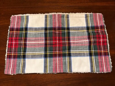 Pottery Barn Stewart Tartan Plaid Pillow Cover W/Sherpa Back Christmas - Image 1 of 4