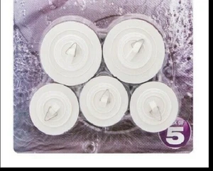 Neu 5 WASCHBECKENSTÖPSEL UK Küche Bad Stopper Gummi Becken 3,8 CM - 5 CM OTL Kette - Bild 1 von 3