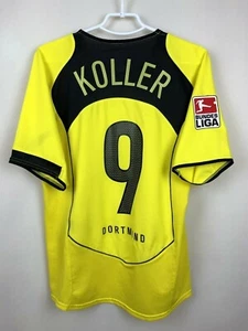 VINTAGE BORUSSIA DORTMUND 2004 2005 HOME FOOTBALL JERSEY TRIKOT SHIRT #9 KOLLER - Picture 1 of 11