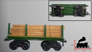 1910-1915 Pre-War  Bing 1-gauge large wood carrier freight wagon - Picture 1 of 5
