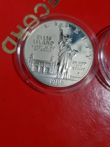 1986 S.90 Silver Proof  Statue Of Liberty Gateway To America Protection Capsule - Picture 1 of 13
