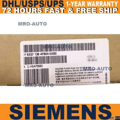 New Siemens 6ES7138-4FB04-0AB0 6ES71384FB040AB0 Electronics module for ET200S - Image 1 of 4