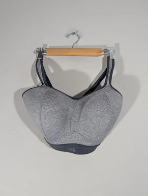 Sujetador deportivo Panache para mujer gris sin límites sin aros talla 32GG cómodo entrenamiento gimnasio Foto 1 de 4