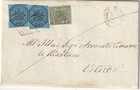 AAA10-STATO PONTIFICIO-LETTERA DA CIVITACASTELLANA A VITERBO CON 16 BAJ