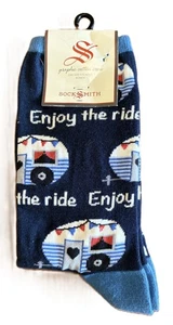 Calcetines Socksmith para mujer Enjoy The Ride remolque vintage novedad calzado - Imagen 1 de 3