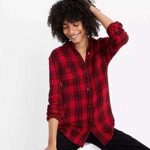 Madewell Classic Ex-Boyfriend Shirt in Lucien Plaid - Women's Size 3X - Picture 1 of 5