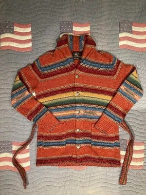 RRL Ralph Lauren Double RL Hand-Knit Native Pattern Cardigan Multicolor NEW JP - Image 1 of 4
