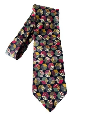 Structure Men's Multicolored 100% Silk Tie Novelty Dice Made in Italy - Image 1 of 4