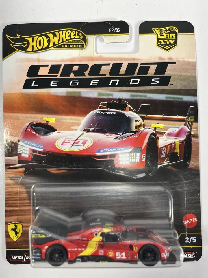 Hot Wheels Premium Car Culture Circuit Legends JBK49 FERRARI 499P Scale 1 64