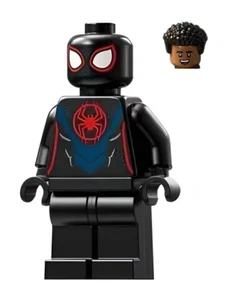 LEGO Miles Morales Minifigura de Marvel Spider-Man Set 76311 Cabeza Extra + Pelo - Imagen 1 de 1