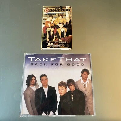 Take That 2 LOT‎– It Only Takes A Minute Cassette RARE & IMPORT CD Back For Good - Image 1 of 3