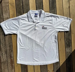 Vintage Y2K New England Patriots Reebok White Polo Shirt Embroidered Size XL NFL - Picture 1 of 6