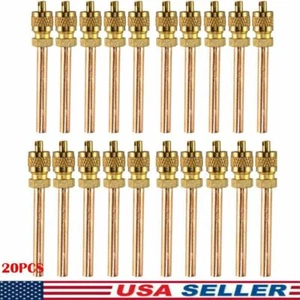 20 Service/Access Valve 1/4" SAE *1/4" OD *2.75" Stem Core Refrigeration Set - Picture 1 of 12