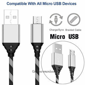 3x 10ft Micro Usb Data Sync cargador Cable Cable Para Cualquier Android Celulares