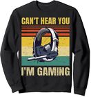 Funny Gamer Headset Can't Hear You I'm Gaming Unisex Crewneck Sweatshirt