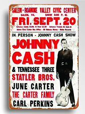 Johnny Cash Tour 8 x 12 Metal Sign