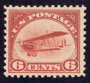 US Scott C1, 1918 Curtiss Jenny, 6c orange, NH MINT - Picture 1 of 1