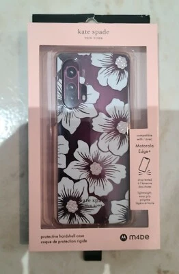 Kate Spade NY 保护硬壳保护壳 适用于摩托罗拉 Edge+ Plus Hollyhock 透明 — 第 1/4 张图片