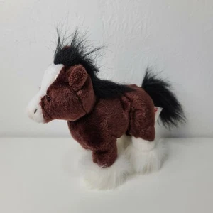 Ganz LilKinz Brown White Black Clydesdale HS139 stuffed animal toy plush no code - Picture 1 of 5