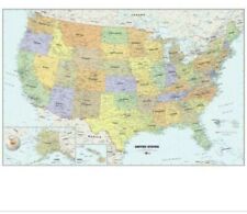 Wall Pops Geo Dry Erase United States Map 24” X 36” Marker Included New
