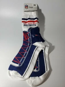 1 PAIR New England Patriots NFL Crew Dress Socks Medium 5-10 Men New - Picture 1 of 5
