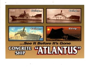 Cape May, New Jersey 2 Post Cards Of The Concrete Ship Atlantus - Picture 1 of 4