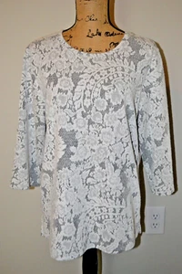 Top tejido Bonworth blanco/gris - M - Imagen 1 de 2