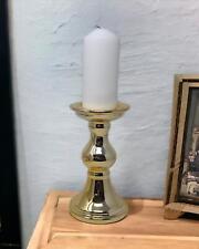 Gold Pillar Candle Holder Metallic Boho House Warming Decor