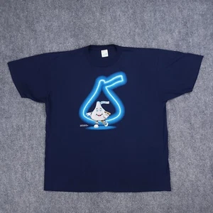 Vintage Hershey's Shirt Men 2XL Blue Kiss Chocolate Neon 1996 Jerzees 50/50 VTG - Picture 1 of 10