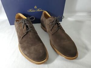 BROOKS BROTHERS sz 11 Brown Suede Lace Up Shoes - ITALY - NEW & FREE SHIP