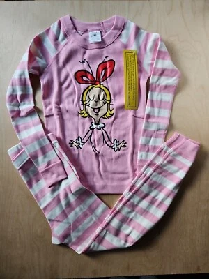NWT Hanna Andersson DR SEUSS CINDY LOU GRINCH Pajamas CHRISTMAS 120 6 7 NEW HTF - Image 1 of 4