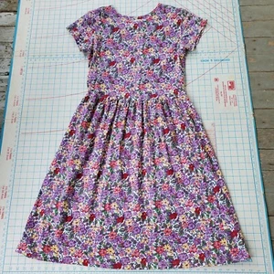 Fair Set Petite Floral House Dress Vintage Size Medium Drop Waist 80s 90's Pink - Picture 1 of 10
