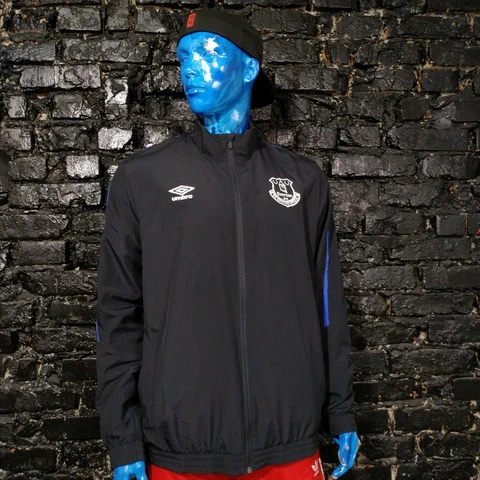 Everton The Toffees Training Jacket With Zipped Black Umbro Mens Size XXL Cover