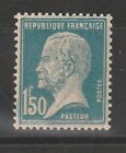1923 FRANCIA FRANCE  FR. 1,50  AZZURRO EFFIGIE DI PASTEUR 1 VAL UNIF N 181 MNH 