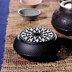 Small Dot Cast Iron Teapot Warmer Candle Stand Holder Stove Heater Alcohol - Picture 1 of 4