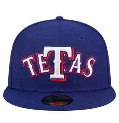 New Texas Rangers TETAS Overlap Era 59FIFTY Fitted Hat Royal Collector
