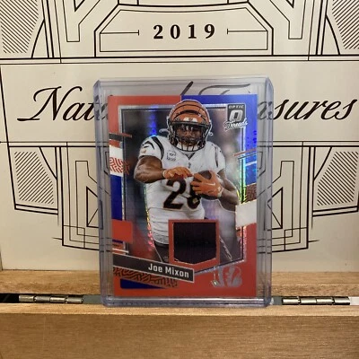 2023 Donruss Optic Threads Joe Mixon Blue Hyper Patch - Image 1 of 2