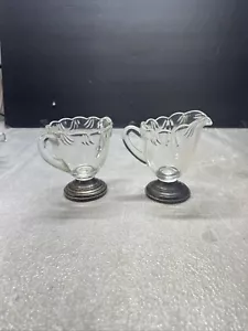 SET STERLINGSILBER KLARGLAS SAHNEZUCKER - Bild 1 von 5