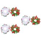 6 Pcs Polyester Pet Collar Christmas Collars for Dogs Cat Neck Bow Hat